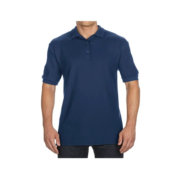 Azul-M-1 Polera pique manga corta hombre suave textura Azul