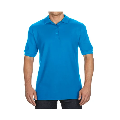 Polera pique manga corta hombre suave textura Azul