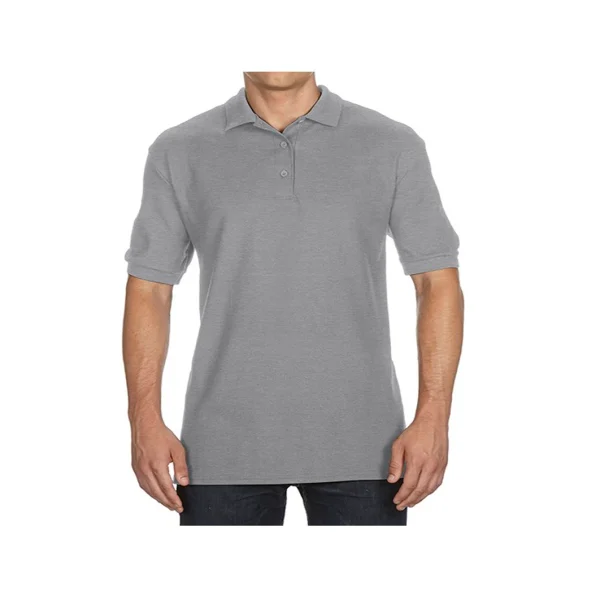 Polera pique manga corta hombre suave textura gris
