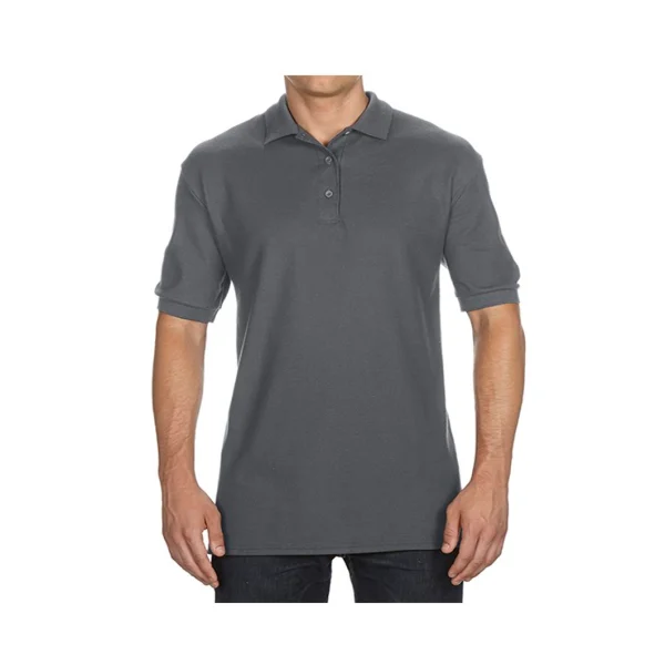 Polera pique manga corta hombre suave textura gris