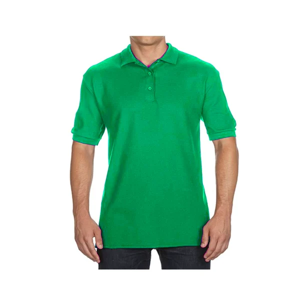 Polera pique manga corta hombre suave textura Verde