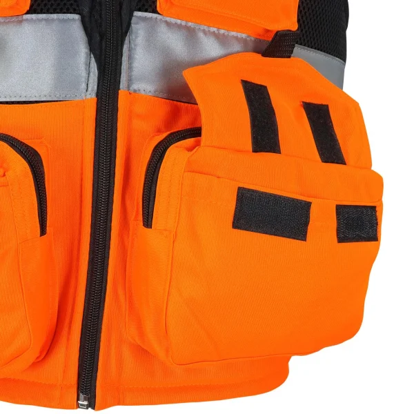 Chaleco Geólogo Miner Naranjo reflectantes
