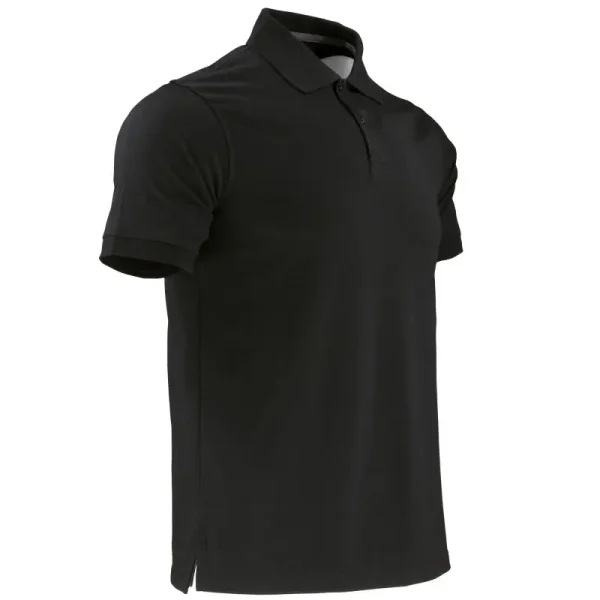 3 Polera polo dryfresh manga corta hombre negra