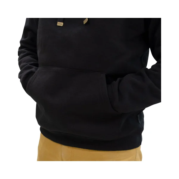 canguronegro3 Polerón unisex Hoodie Canguro color Negro con gorro