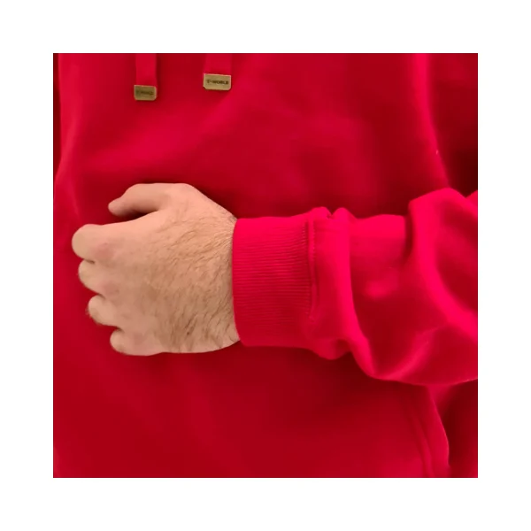 Polerón unisex Hoodie Canguro color Rojo con gorro