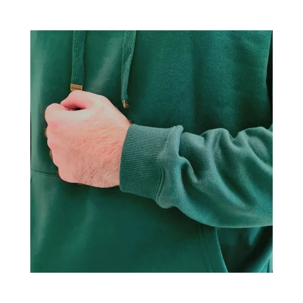 Polerón unisex Hoodie Canguro color Verde con gorro