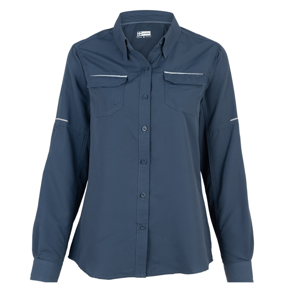 Blusa Ripstop Jubae Manga Larga Mujer Azul