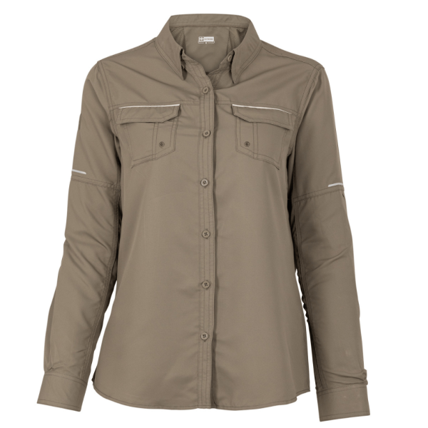 Blusa Ripstop Jubae Manga Larga Mujer Verde Musgo