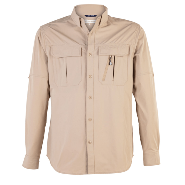 Camisa Abelia Manga Larga Hombre Taupe