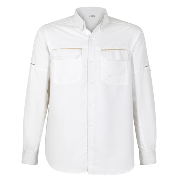 Camisa Ripstop Jubae Manga Larga Hombre Blanco