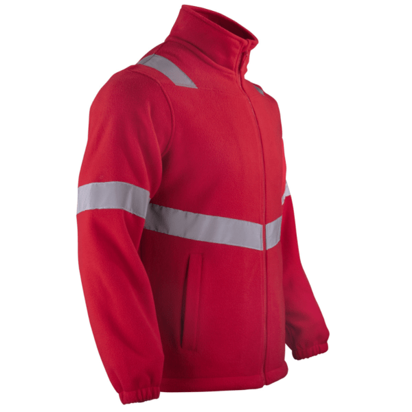 Micropolar Con Cinta Reflectiva Hombre Rojo