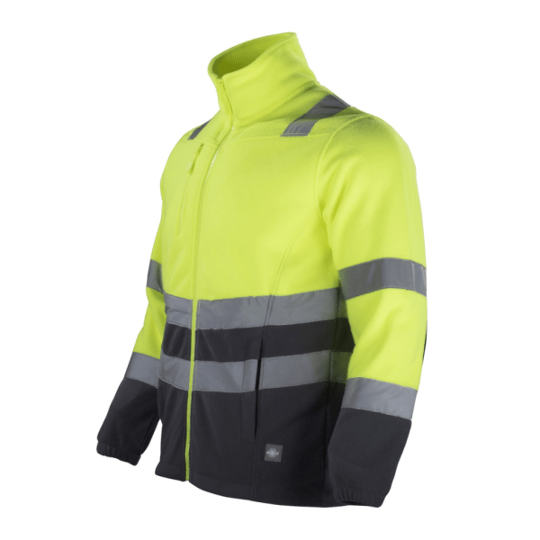 Micropolar Hi-Vis Clase 2 Bi-Color Manga Larga Hombre Amarillo/Gris