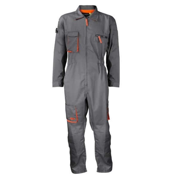 Overol Piloto Gabardina Gris/Naranjo