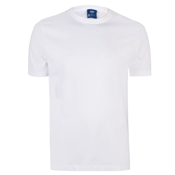 Polera 100% Algodón Manga Corta Hombre (1) Polera 100% Algodón Manga Corta Hombre Blanco