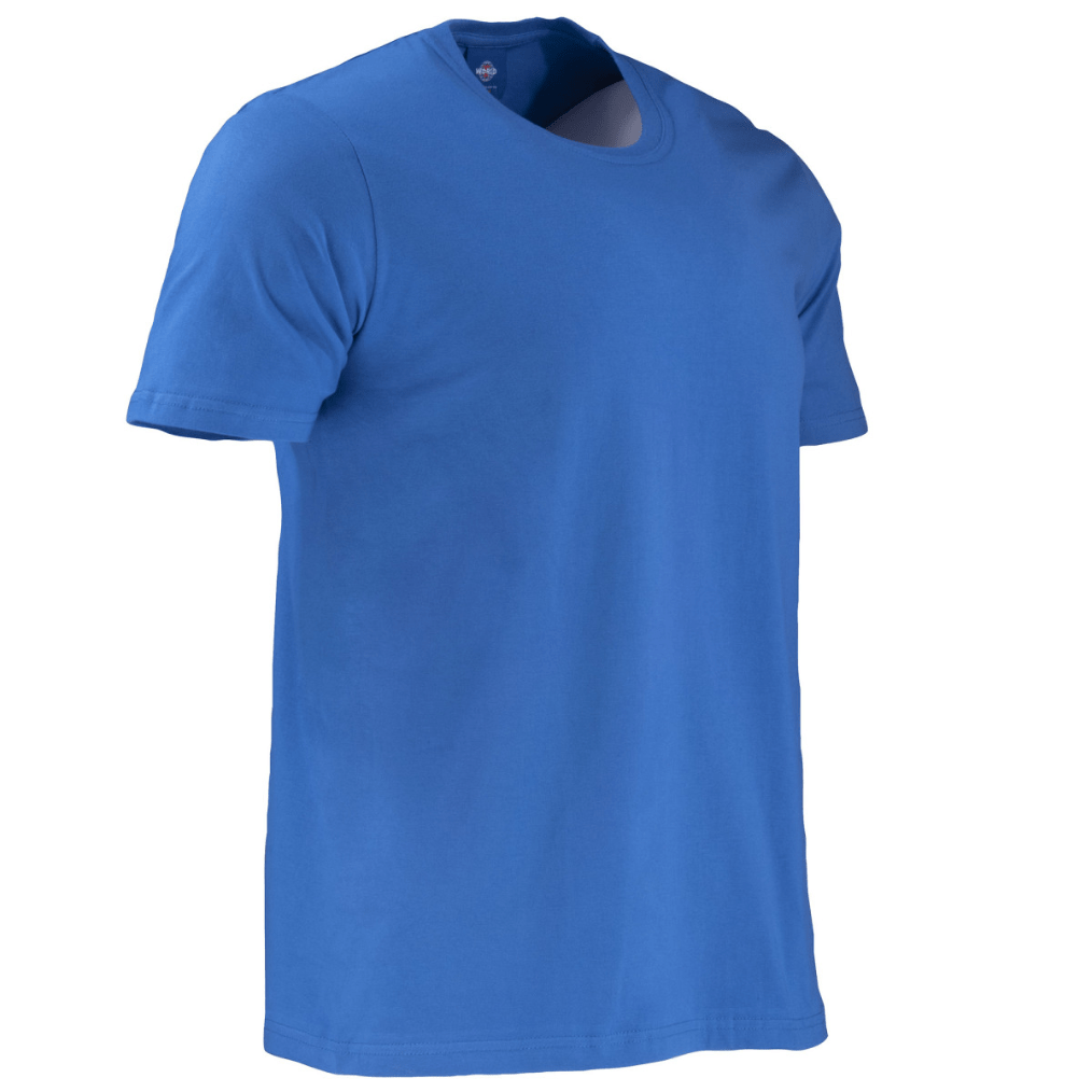 Polera 100% Algodón Manga Corta Hombre Azul