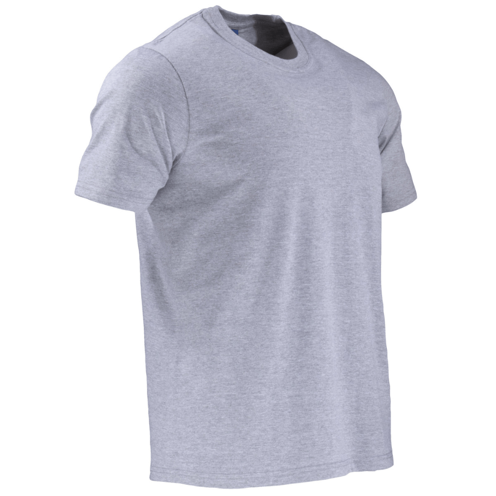 Polera 100% Algodón Manga Corta Hombre Gris