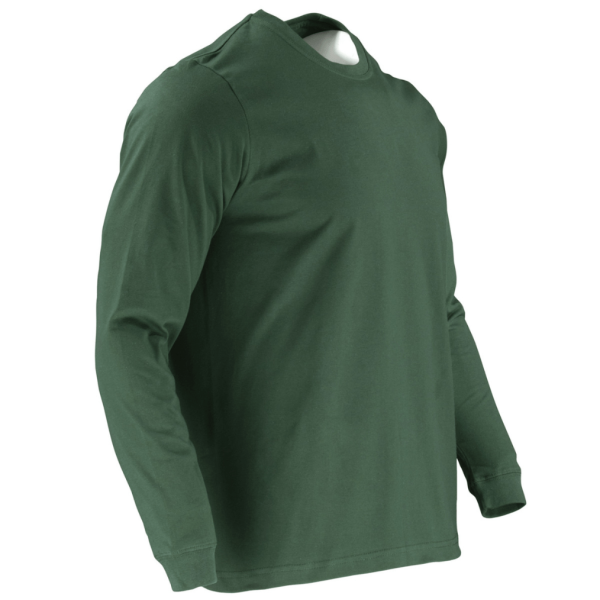Polera 100% Algodón Manga Larga Hombre Verde