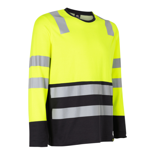 Polera Hibrida Hi-Vis Bi Color Manga Larga Hombre