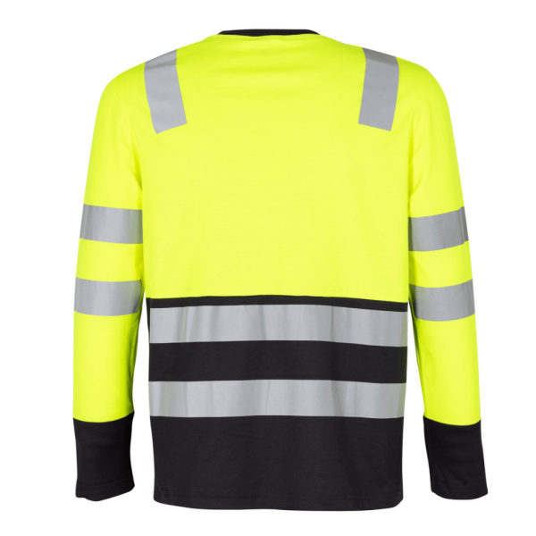 Polera Hibrida Hi-Vis Bi Color Manga Larga Hombre