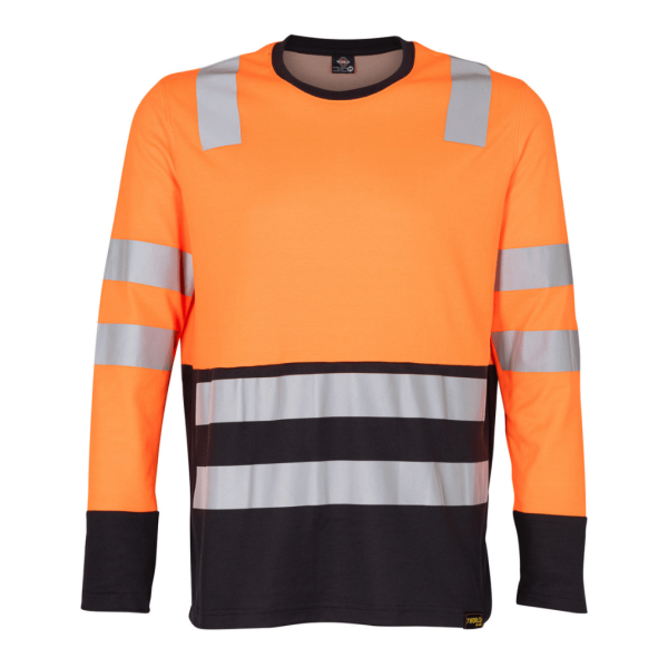 Polera Hibrida Hi-Vis Bi Color Manga Larga Hombre (6) Polera Hibrida Hi-Vis Bi Color Naranja Manga Larga Hombre