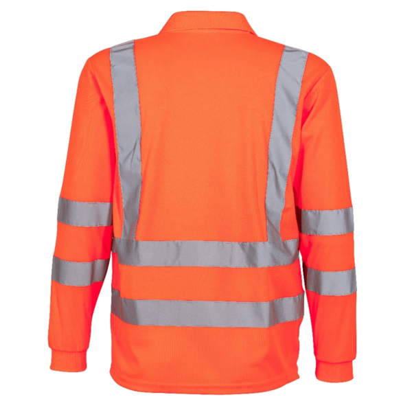 Polera Polo DryFit Manga Larga Hombre Naranja