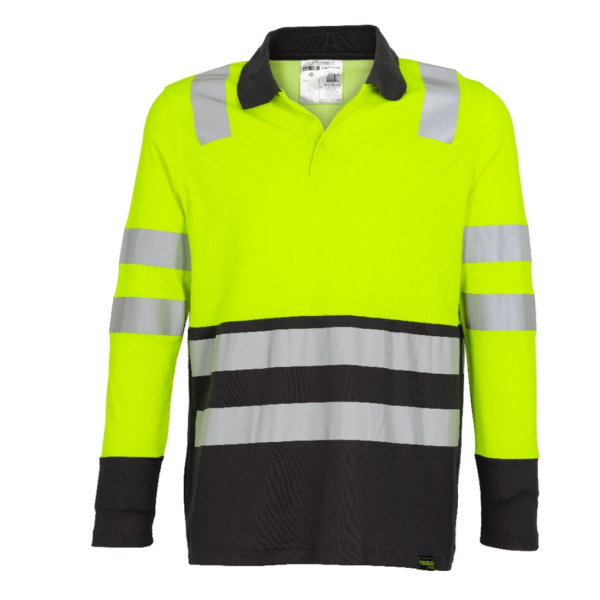 Polera Polo Hibrida Hi-Vis Bi Color Manga Larga Hombre (2) Polera Polo Hibrida Hi-Vis Bi Color Manga Larga Hombre