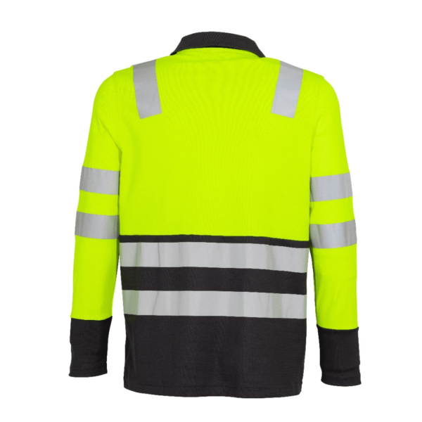 Polera Polo Hibrida Hi-Vis Bi Color Manga Larga Hombre (5) Polera Polo Hibrida Hi-Vis Bi Color Manga Larga Hombre