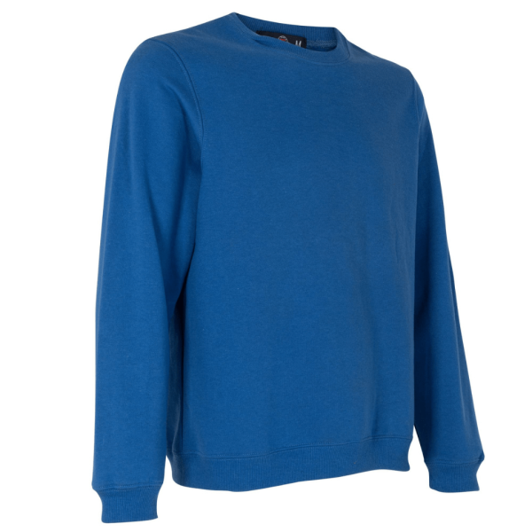 Polerón Basic 65% Algodón Manga Larga Unisex Azul