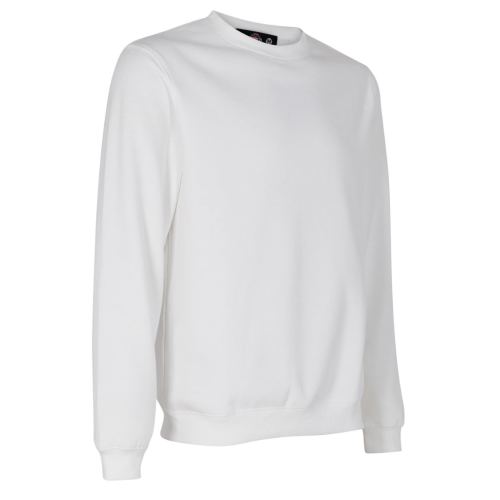 Polerón Basic 65% Algodón Manga Larga Unisex Blanco