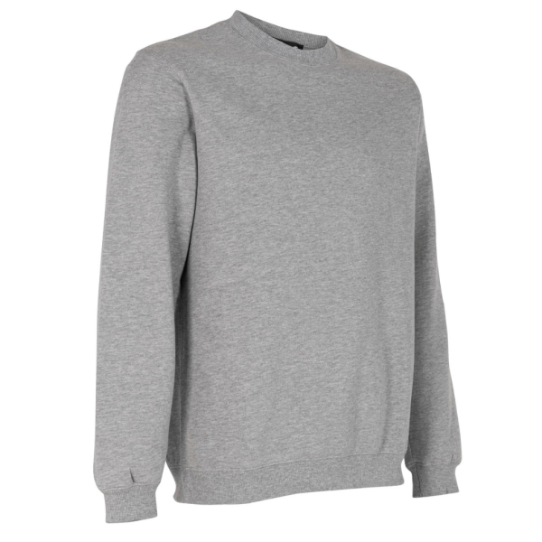 Polerón Basic 65% Algodón Manga Larga Unisex Gris