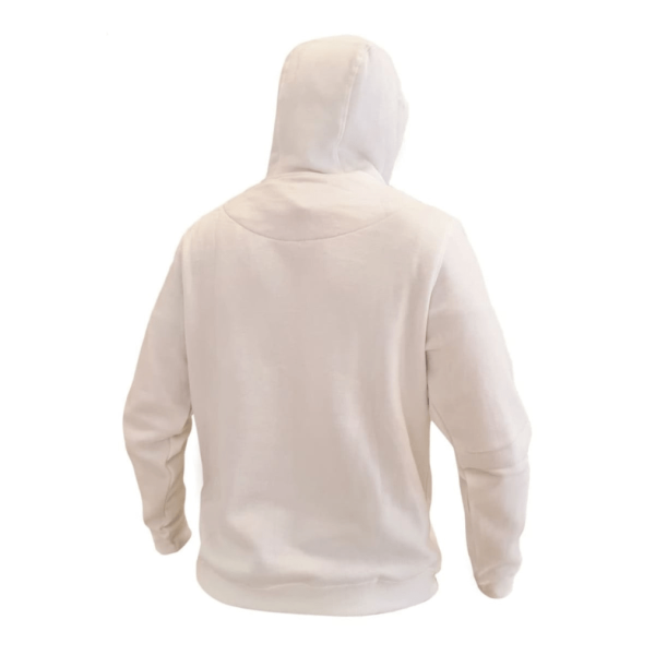 Polerón Hoodie Canguro Manga Larga Unisex Blanco