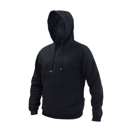 Polerón Hoodie Canguro Manga Larga Unisex Negro