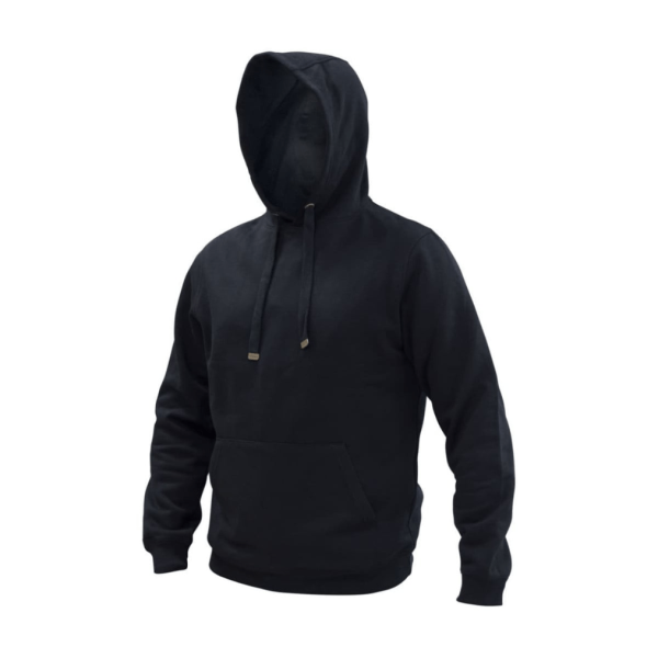 Polerón Hoodie Canguro Manga Larga Unisex Negro